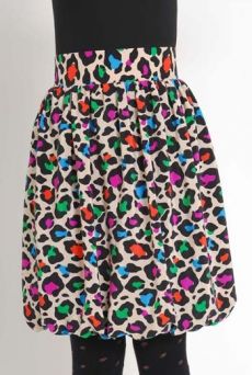 AW1112 PARTY LEOPARD PUFF SKIRT - MULTI